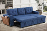 3 Piece Upholstered Sectional Blue by Cynthia's Furniture | Bel Furniture