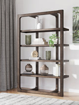 Breckington - Dark Brown - Bookcase by Signature Design by Ashley® | Bel Furniture
