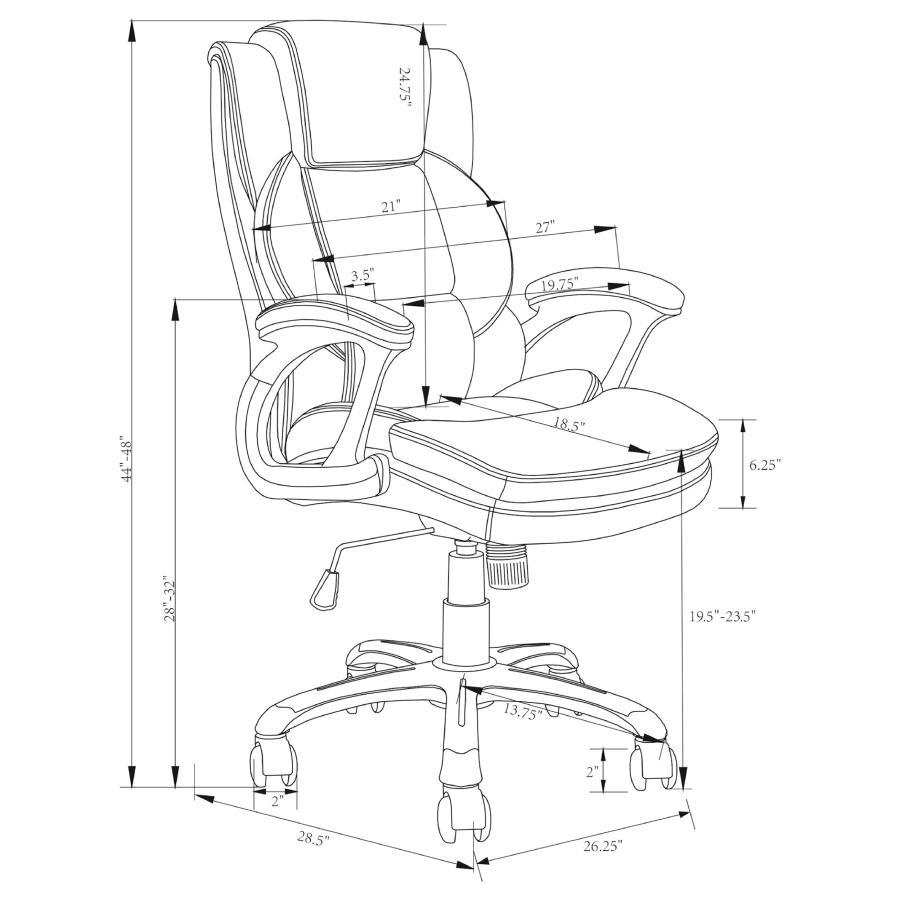 Nerris - Upholstered Adjustable Home Office Desk Chair