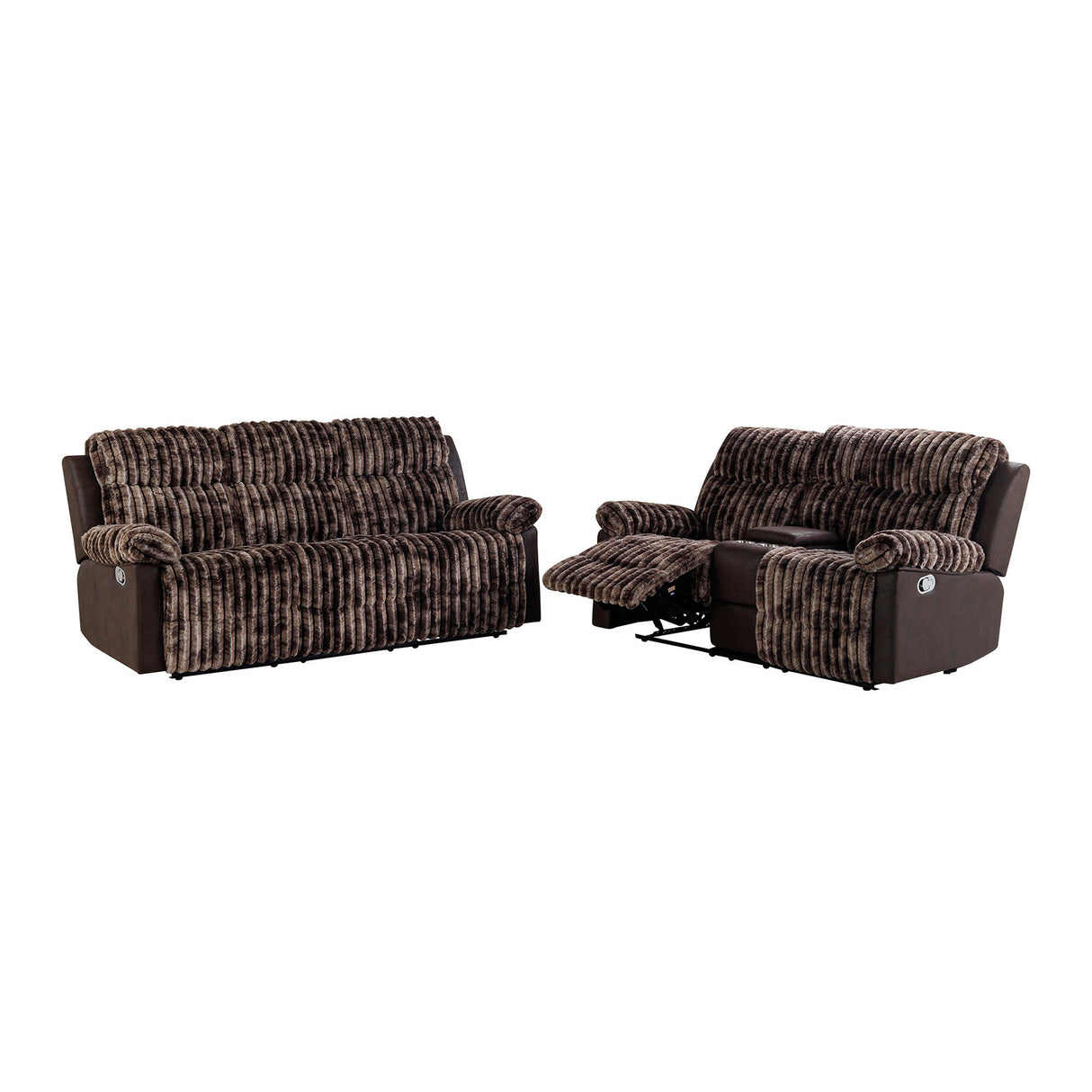 Bruni - Console Reclining Loveseat With Manual Recline