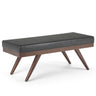 Chanelle - Mid-Century Ottoman Bench Black by Simpli-Home | Bel Furniture