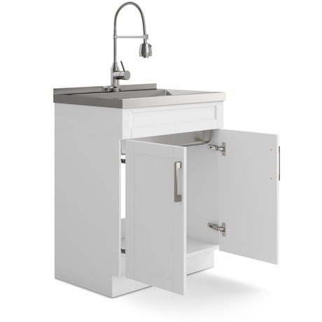 Hennessy - Deluxe Laundry Cabinet With Faucet And Stainless Steel Sink - view 32