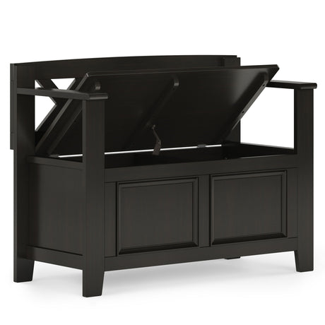 Amherst - Small Transitional Entryway Storage Bench by Simpli-Home | Bel Furniture