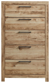Hyanna - Tan Brown - Five Drawer Chest by Signature Design by Ashley® | Bel Furniture