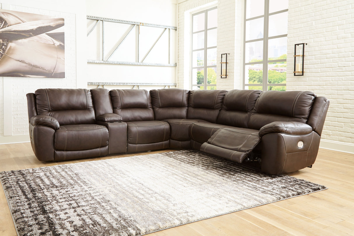 Dunleith - Power Reclining Sectional Dark Brown 6 Pc. Power Reclining Sectional by Signature Design by Ashley® | Bel Furniture