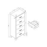 Carlos - 5 Pieces Queen Bedroom Set - Black