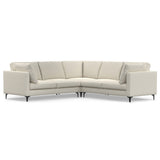 Ava - Mid Century Corner Sectional Sofa Handcrafted Beige by Simpli-Home | Bel Furniture