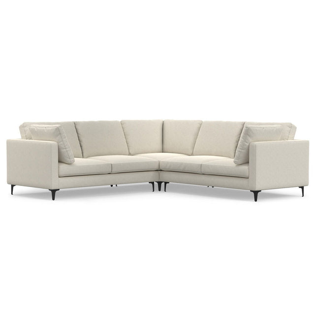 Ava - Mid Century Corner Sectional Sofa Handcrafted Beige by Simpli-Home | Bel Furniture