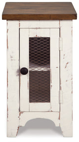 Wystfield - Chair Side End Table - White / Brown