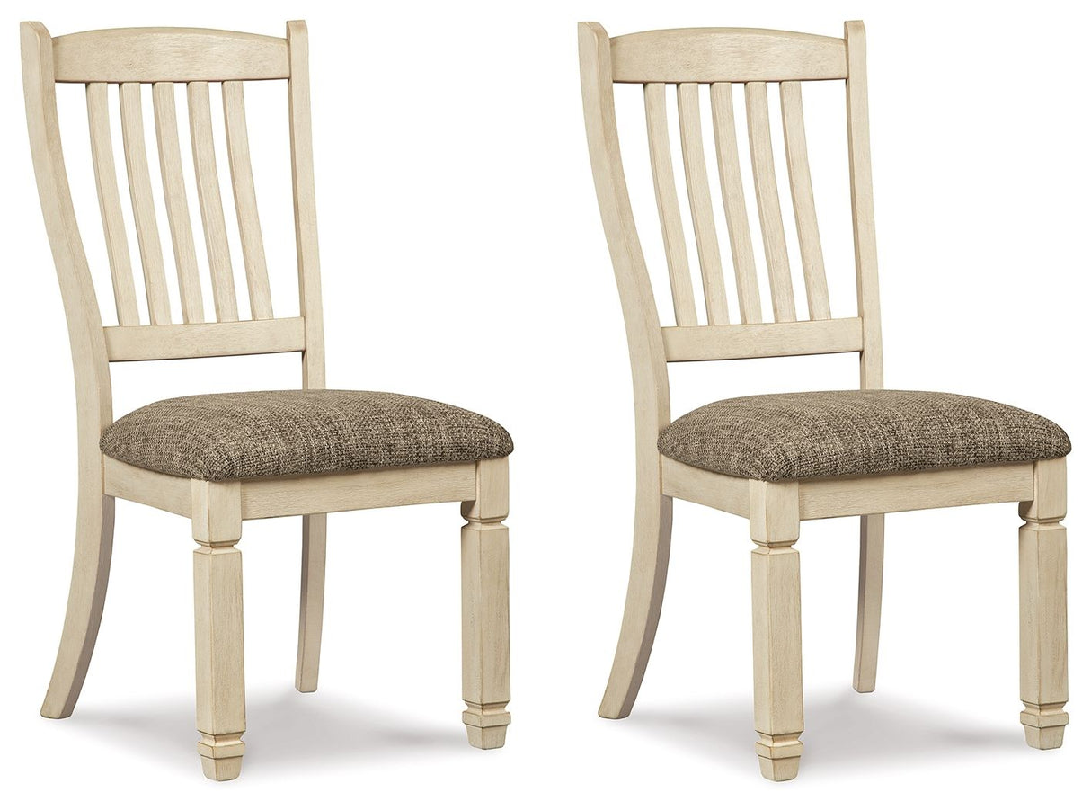 Bolanburg - Brown / Beige - Dining UPH Side Chair (Set of 2) - Rake Back by Signature Design by Ashley® | Bel Furniture