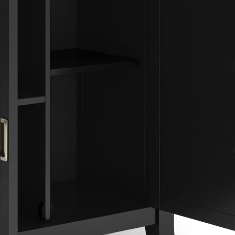Burlington - Handcrafted Low Storage Cabinet by Simpli-Home | Bel Furniture