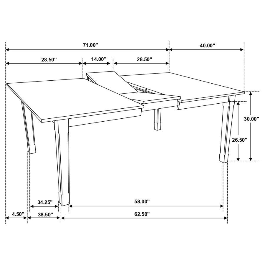 Kirby - Extension Leaf Dining Table - Rustic Off White