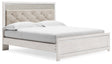 Altyra - White - King Panel Bed With Upholstered Headboard by Signature Design by Ashley® | Bel Furniture