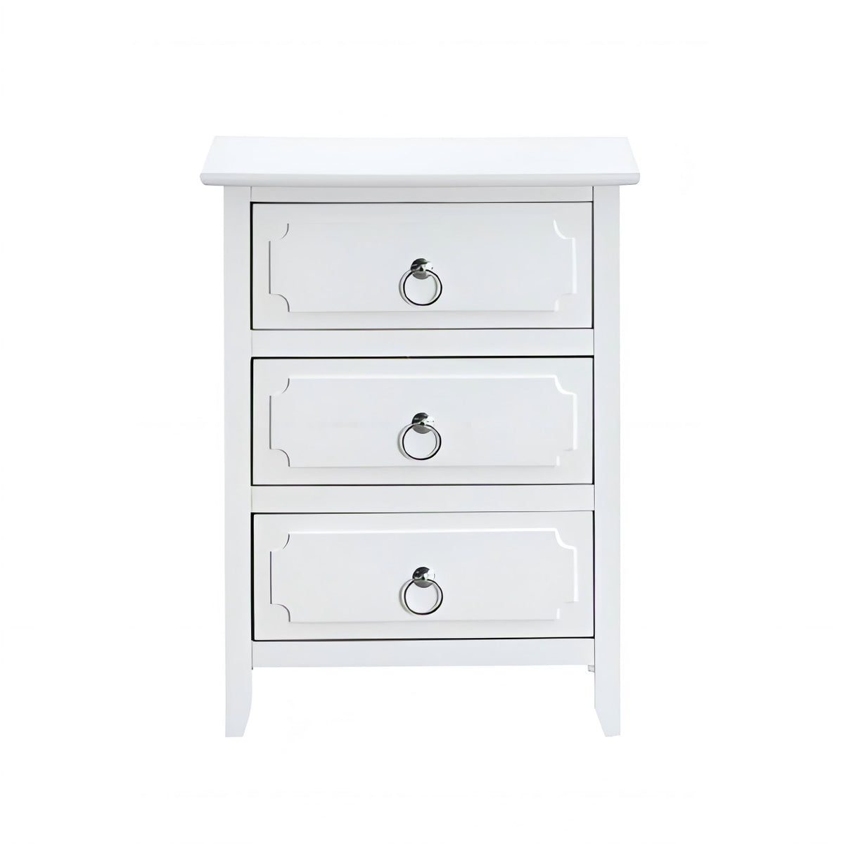 Daniel 3 Drawer Nightstand White