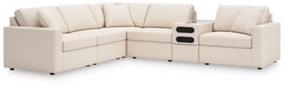 Modmax - Oyster - Sectional White 6 Pc. Sectional With Audio Console by Signature Design by Ashley® | Bel Furniture