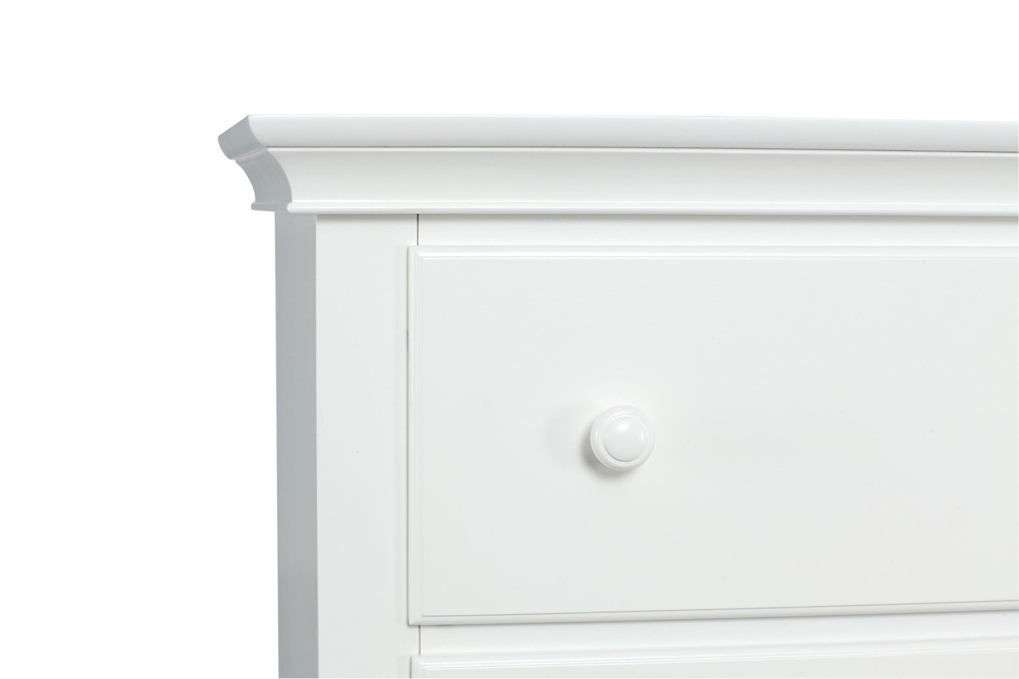 Solid Wood, Six Drawer Double Dresser - White