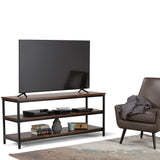 Skyler - TV Media Stand - Dark Cognac Brown by Simpli-Home | Bel Furniture