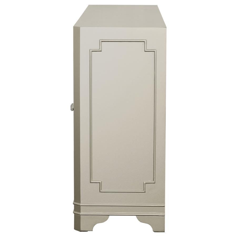 Toula - 4 Door Accent Cabinet - Smoke And Champagne