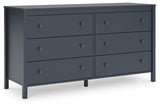Simmenfort - Navy Blue - Six Drawer Dresser by Signature Design by Ashley® | Bel Furniture