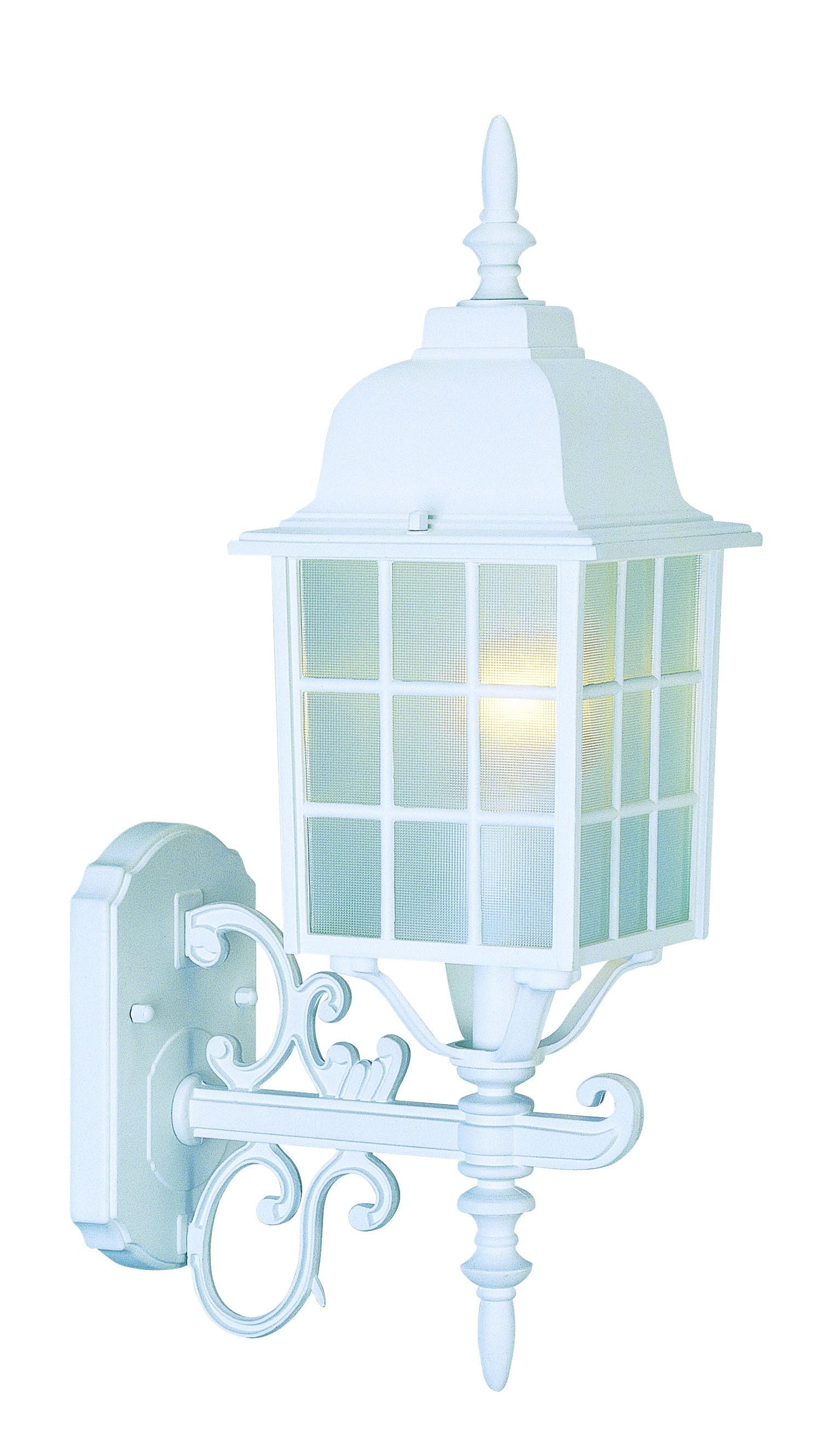 Window Pane Lantern Wall Sconce - White