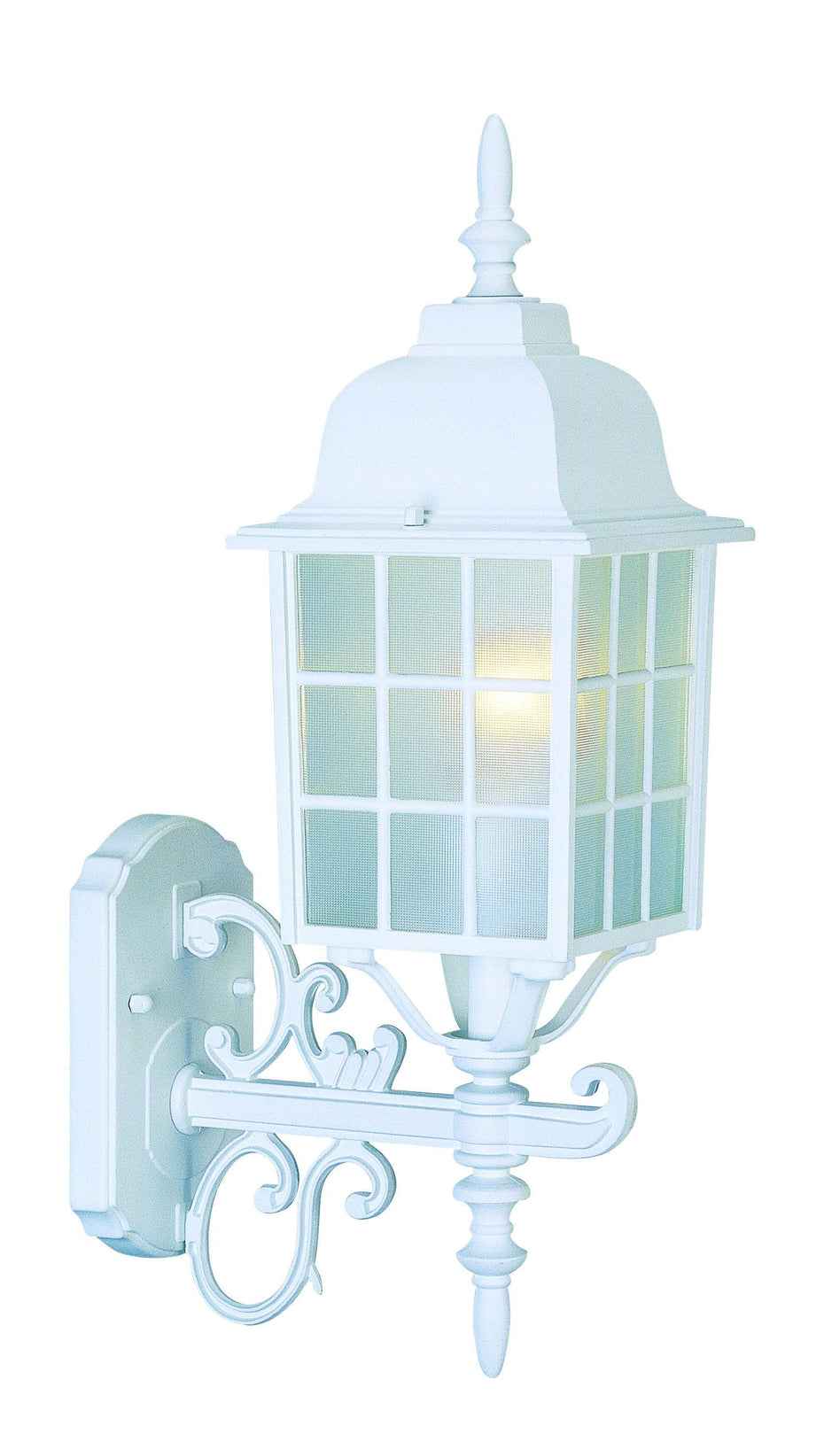 Window Pane Lantern Wall Sconce - White