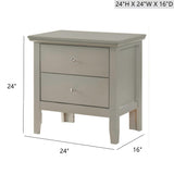 English Dovetailed Drawers Nightstand