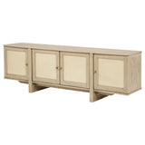 Kailani - 79" 4-door Cane TV Stand Media Console - Beige Oak