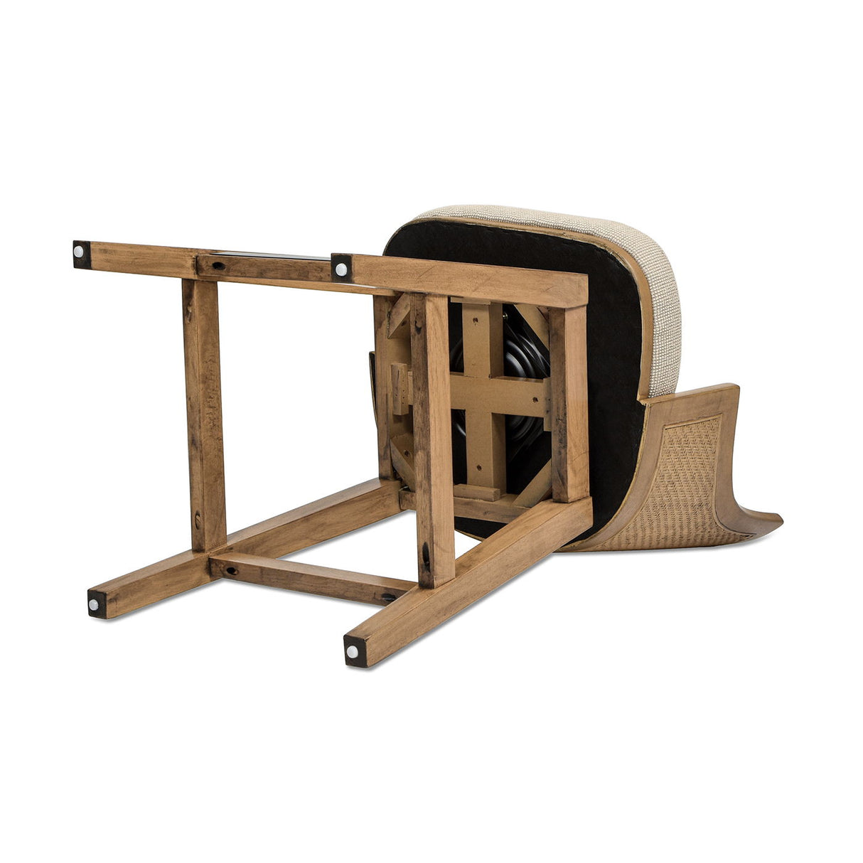 Bahama - Cane High Back Swivel Counter Stool With Recessed Arms Textured Weave - Taupe Beige by Jennifer Taylor Home | Bel Furniture