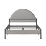 Bed Modern Upholstered Curved Headboard by Walker Edison | Bel Furniture