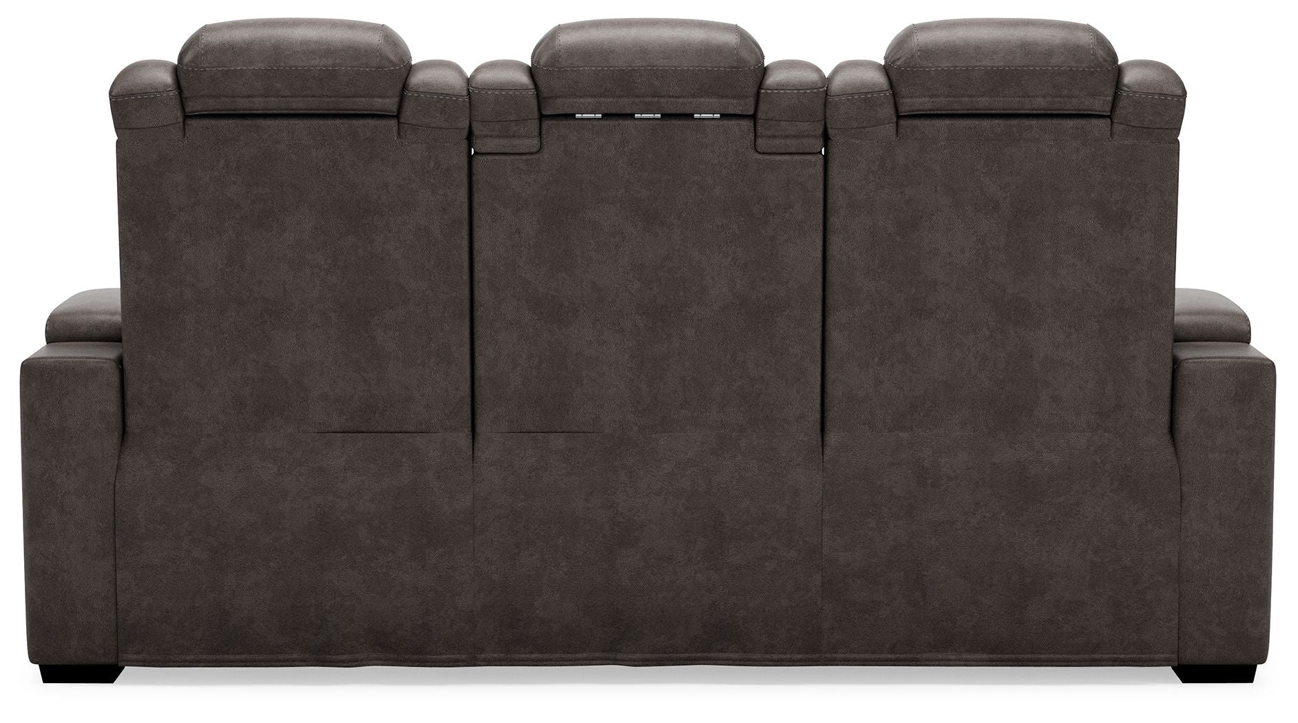 HyllMont - Gray - PWR REC Sofa with ADJ Headrest