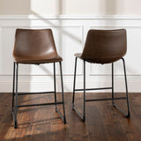 Industrial Counter Stools (Set of 2) by Walker Edison | Bel Furniture