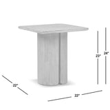 Sonoma - Square Pedestal Side Table - Antique Brown