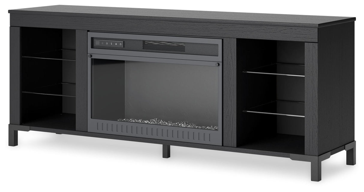 Cayberry - Black - TV Stand With Fireplace by Signature Design by Ashley® | Bel Furniture