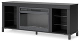 Cayberry - Black - TV Stand With Fireplace by Signature Design by Ashley® | Bel Furniture