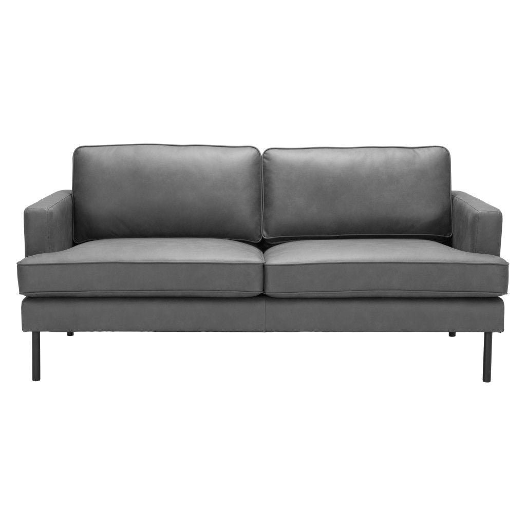 Sofa Polyester With Black Legs - Gray