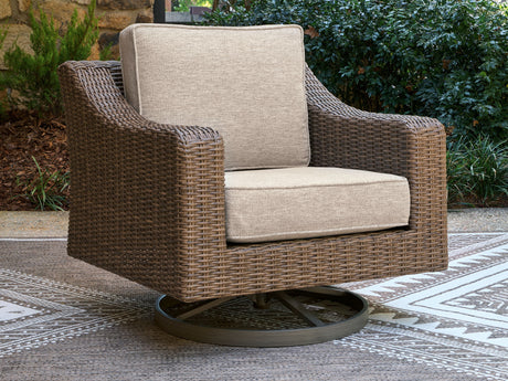 Laguna Heights - Swivel Lounge With Cushion - Beige - view 5