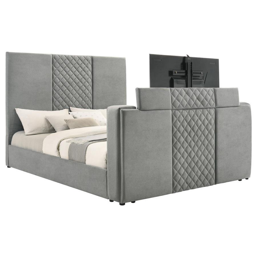 Tara - Upholstered Panel TV Bed