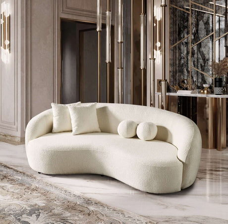 Drake - Japandi Style Curvy Boucle Sofa - view 22
