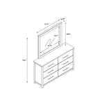 Avery - Mirror With Sleek Frame Large Scale Mirror For Dresser - Beige