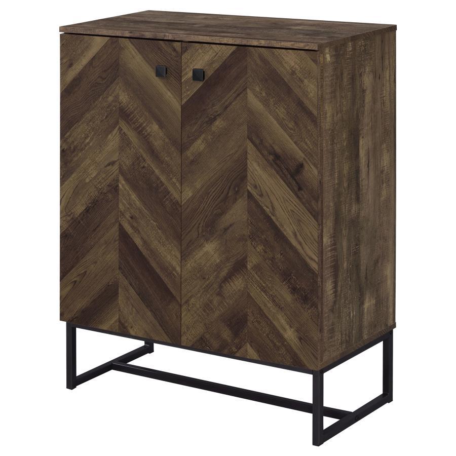 Carolyn - 2 Door Engineered Accent Wood Cabinet - Rustic Oak