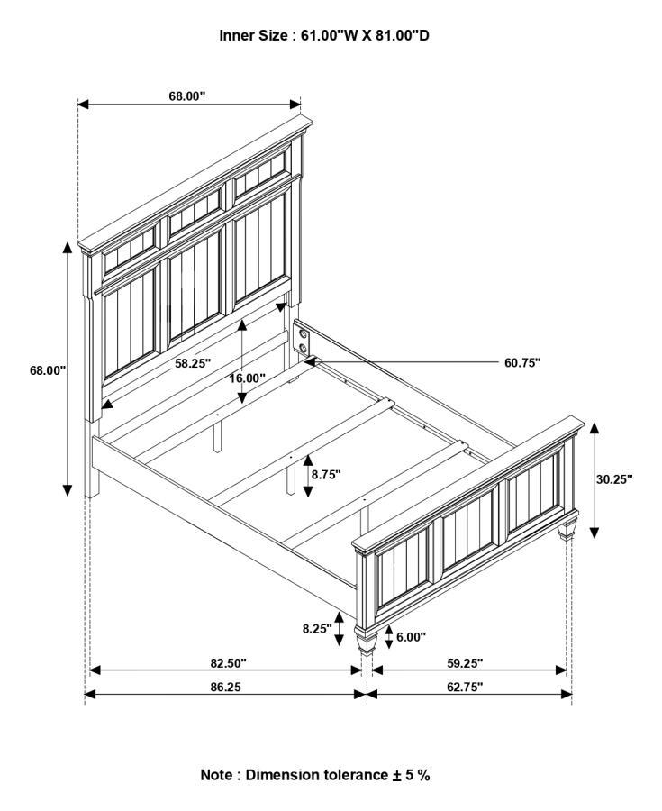 Avenue - Wood Panel Bed