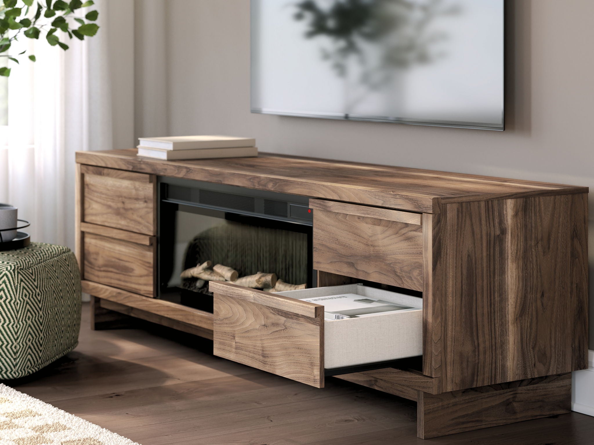 Zadilyn - TV Stand With Fireplace Option - BEL Furniture