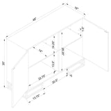 Elsa - 2 Door Wood Storage Accent Cabinet - White And Gold by CoasterEssence | Bel Furniture