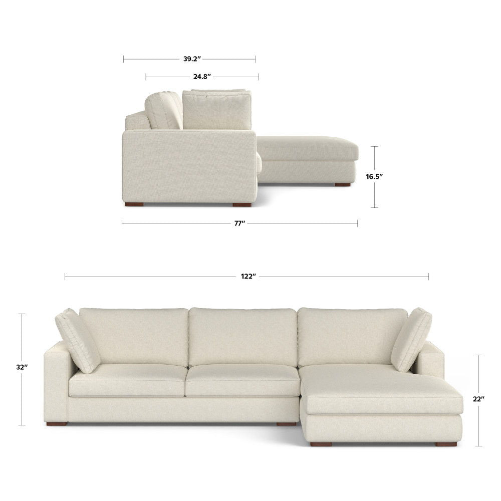 Charlie - Upholstered Deep Seater Sectional Sofa by Simpli-Home | Bel Furniture