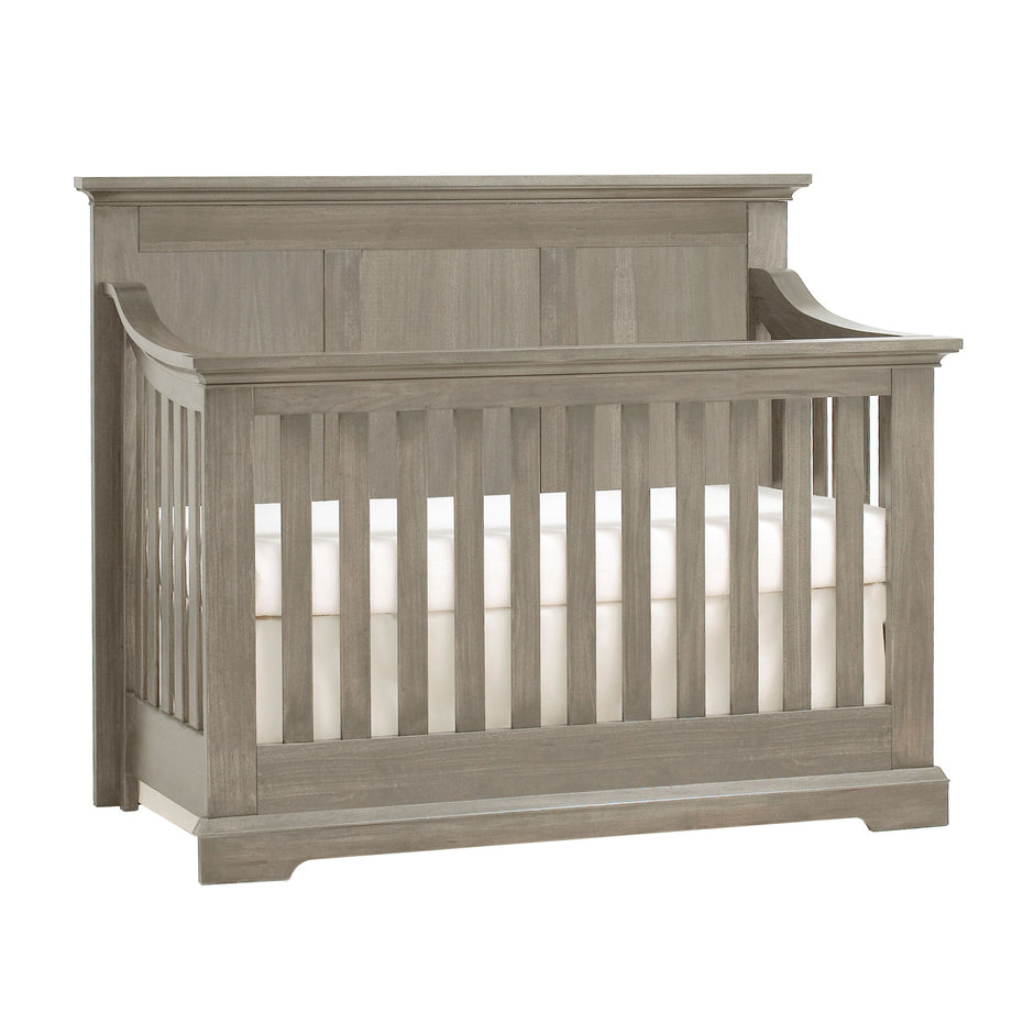 Solid And Manufactured Wood Standard Four In One Convertible Crib - Ash Gray