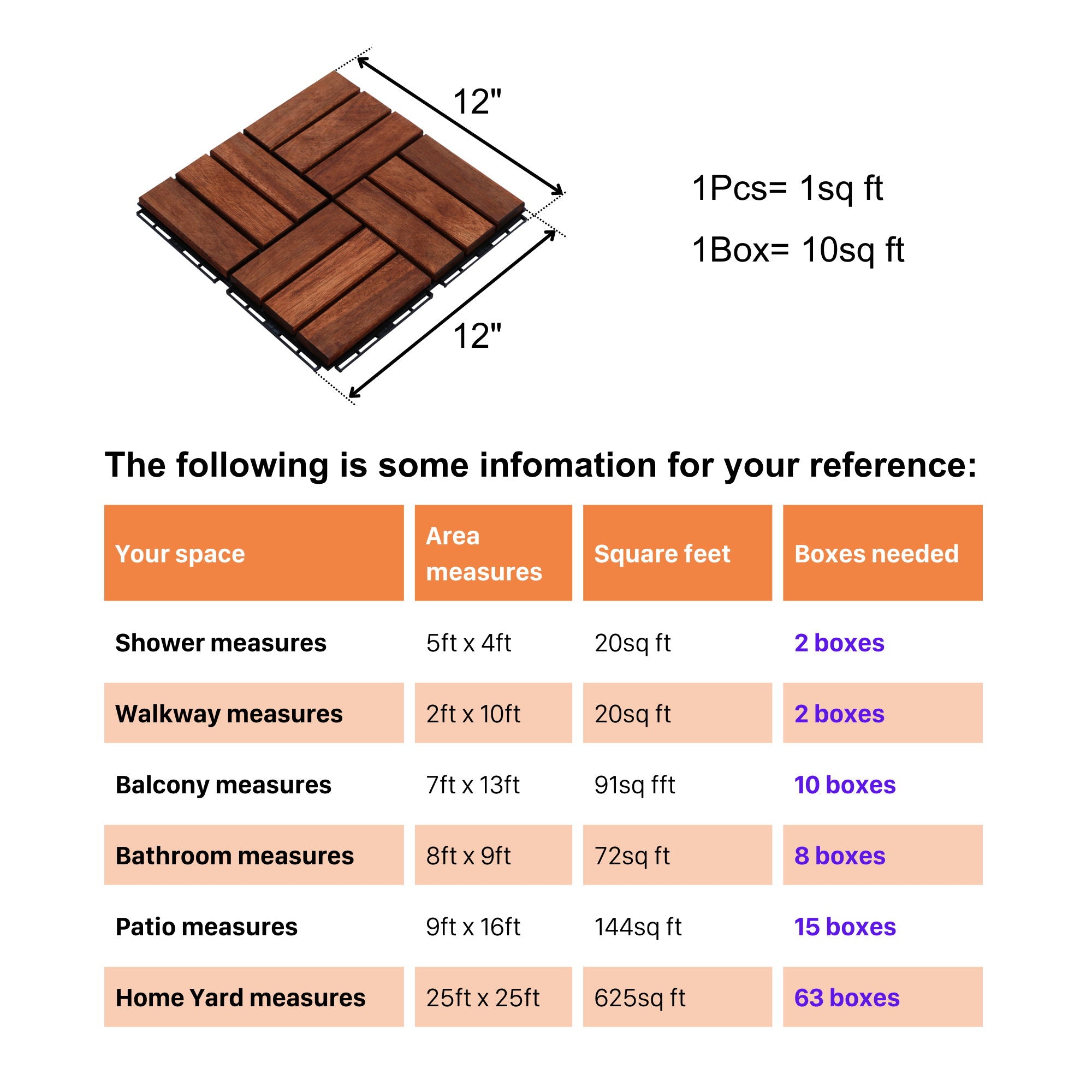 Interlocking Deck Tiles Checker Pattern, Square Acacia Hardwood Outdoor Flooring For Patio, Bancony, Pool Side