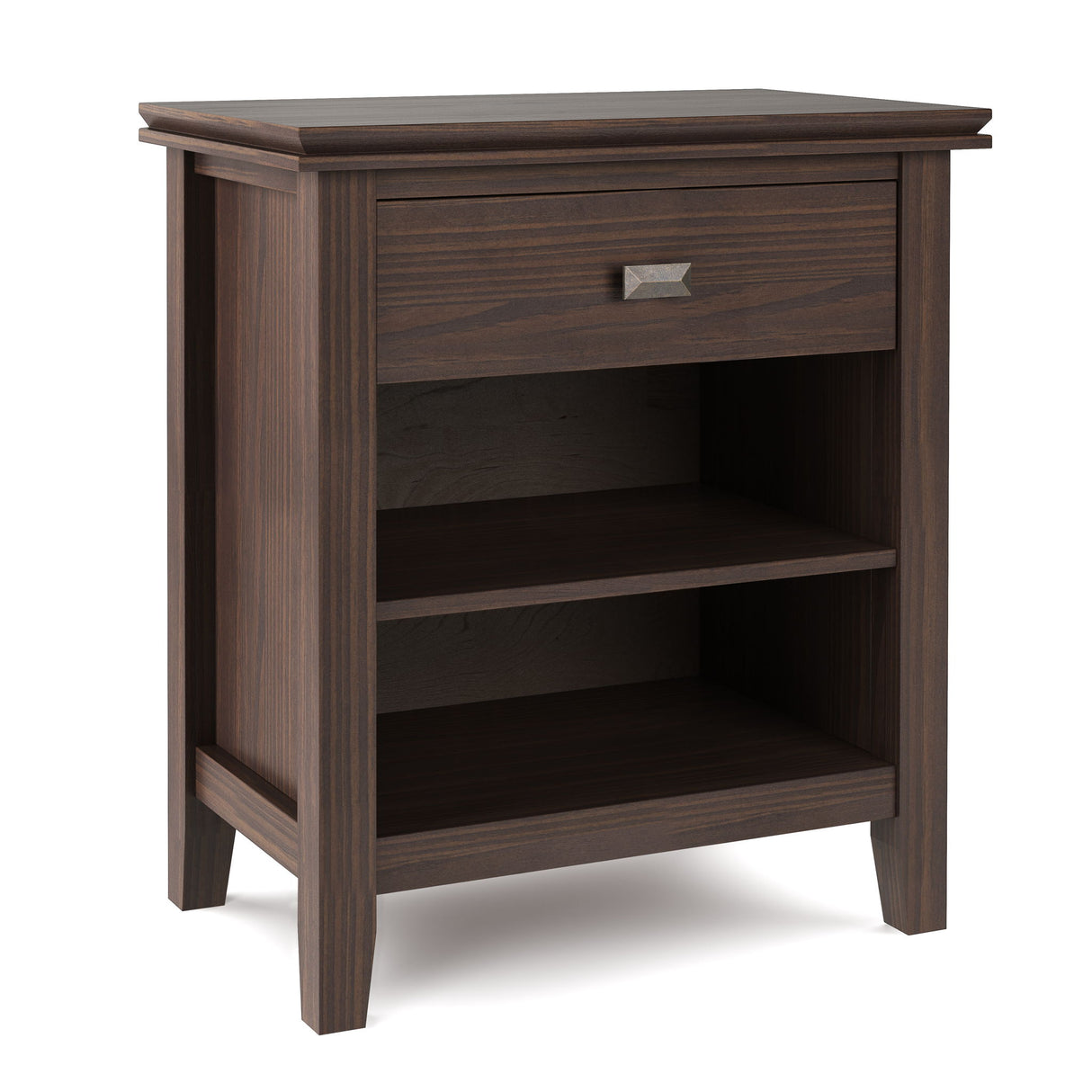Artisan - Bedside Table - Warm Walnut Brown by Simpli-Home | Bel Furniture