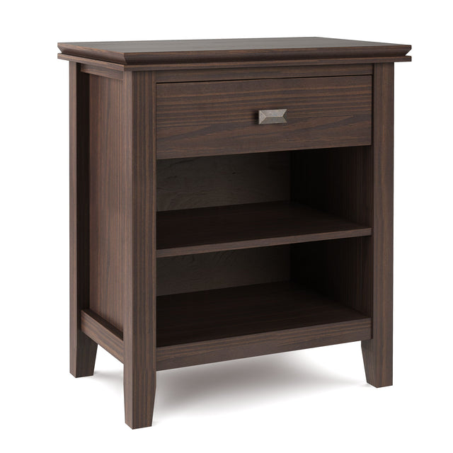 Artisan - Bedside Table - Warm Walnut Brown by Simpli-Home | Bel Furniture