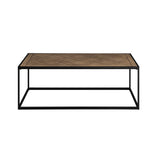 Contemporary Decorative Parquet Top Rectangle Coffee Table - Parquet Veneer by Walker Edison | Bel Furniture