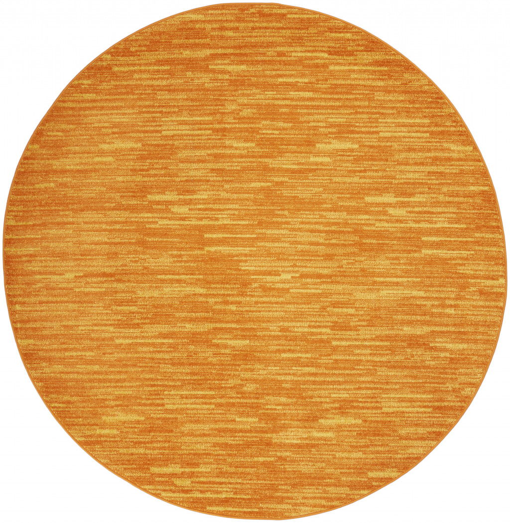 6' X 6' Round Non Skid Indoor / Outdoor Area Rug - Sunburst